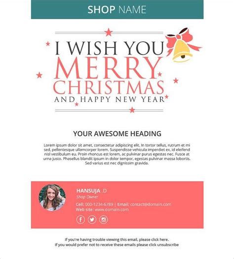 Happy New Year Email Template 5974 | Email Christmas Cards for Holiday ...