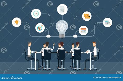 Business Teamwork Meeting And Brainstorm Concept Stock Vector