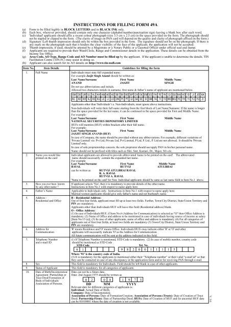 How To Fill Form A For Pan Card Infoupdate Org