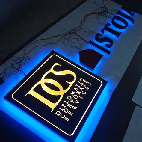 Outdoor Customized D Led Backlight Logo Acrylic Backlit Letter Sign