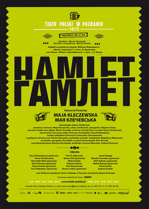 Hamlet Teatr Polski W Poznaniu