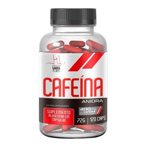 Cafeína Anidra Health Labs 120 Cápsulas Drogaria