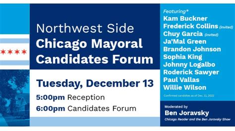 Chicago Northwest Side Mayoral Candidate Forum Tuesday Dec 13 2022