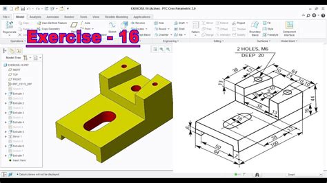 Creo Exercise Creo Parametric Exercise Tutorial Creo Tutorial