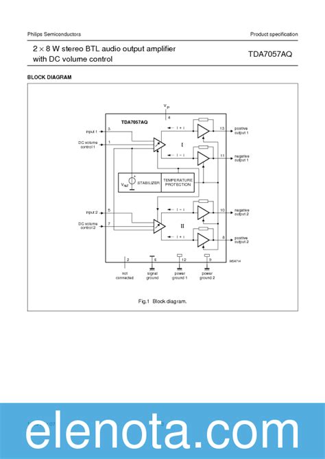 Tda Aq Datasheet Pdf Kb Philips Pobierz Z Elenota Pl