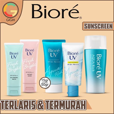 Jual BIORE UV SUNSCREEN SERIES AQUA RICH 15GR 50GR UV AQUA RICH