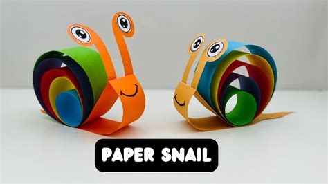 How To Make Easy Paper Snail For Kids Moving Paper Toys Paper Craft