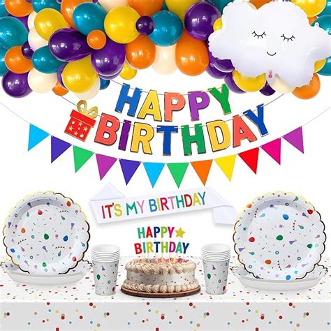 Amazon KatchOn Rainbow Birthday Party Decorations Pack Of 147