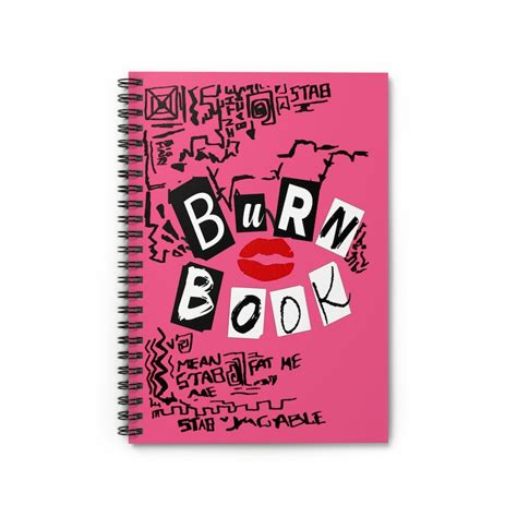 Burn Book Mean Girls Spiral Notebook Ruled Line Etsy