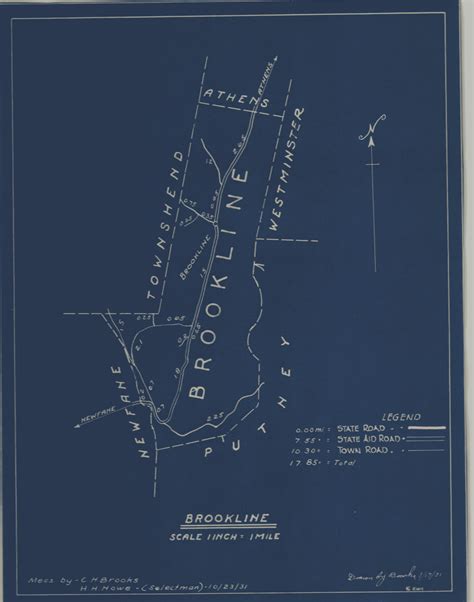 Vtransmaps Vermont Gov Maps TownMapSeries Windham Co BROOKLINE