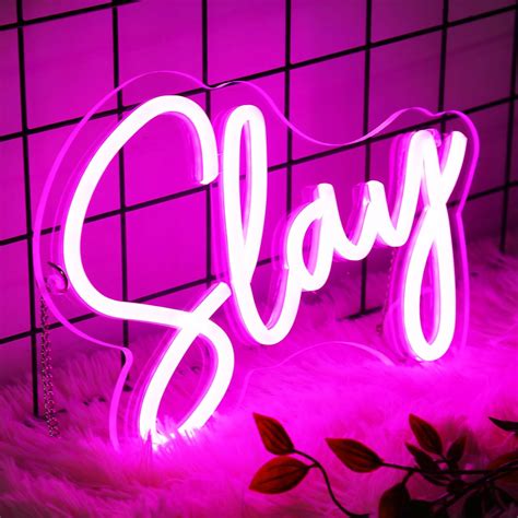 Amazon Neonawall Pink Slay Neon Sign Led Neon Light Sign For