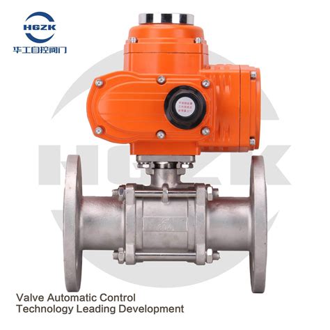 Stainless Steel Motorized 3 PC Flange Ball Valve China Valve And Ball