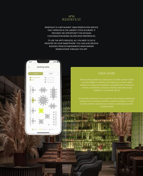 Restaurant table reservation service. Mobile App on Behance