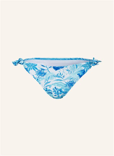 Vilebrequin Basic Bikini Hose Tahiti Flowers In Weiss Hellblau T Rkis