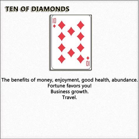 Ten of Diamonds - Cartomancy | Tarot card meanings cheat sheets ...