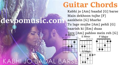 Arijit Singh | Kabhi Jo Badal Barse Guitar Chords | Best 2014 - GUITAR ...