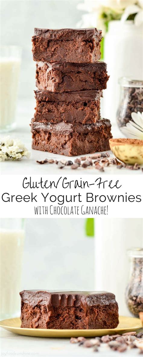 Healthy Greek Yogurt Brownies With Chocolate Ganache Are So Fudgy And