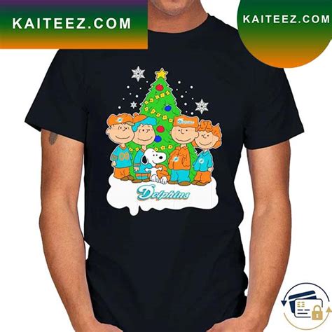 Nice Snoopy The Peanuts Miami Dolphins Christmas T Shirt Kaiteez