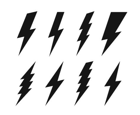 Premium Vector Vector Set Lightning Bolt Thunderbolt Lightning