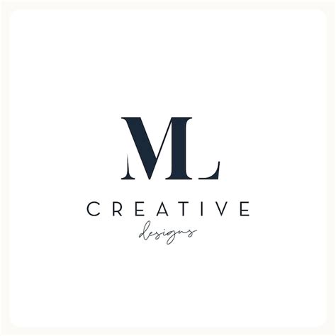 Premium Vector | Monogram ml logo design, creative letter logo for ...