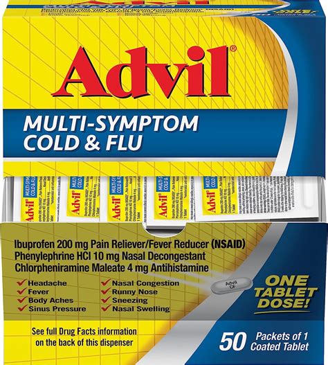 Advil Multi Symptom Cold And Flu Medicine Cold Medicine For Adults With Ibuprofen