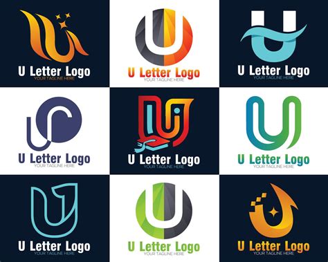 Abstract U Letter Logo Design Template Modern U Letter Logo Design