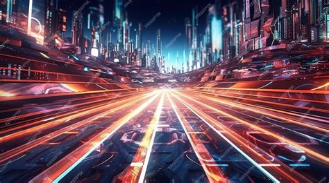 premium ai image future road  abstract background