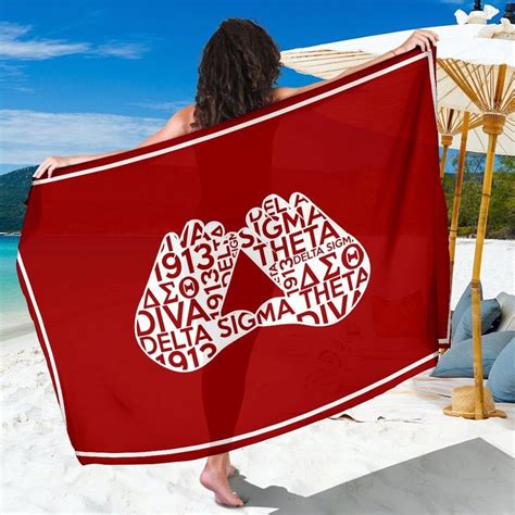 Delta Sigma Theta Hand Sign Sarong Divine Nine Designs In