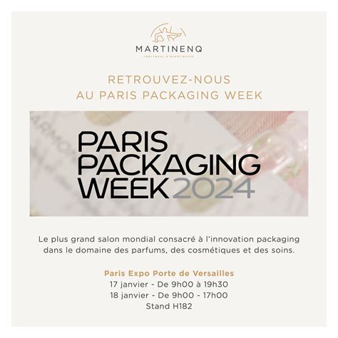 Retrouvez Nous Au Paris Packaging Week Martinenq