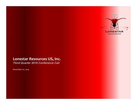 Lonestar Resources Us Inc 2019 Q3 Results Earnings Call