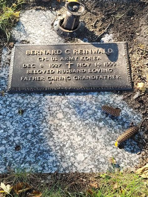 Bernard Charles Reinwald 1927 1999 Find A Grave Memorial