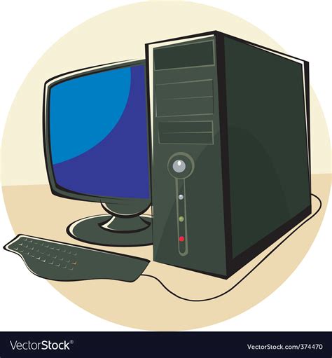 Computer Royalty Free Vector Image Vectorstock