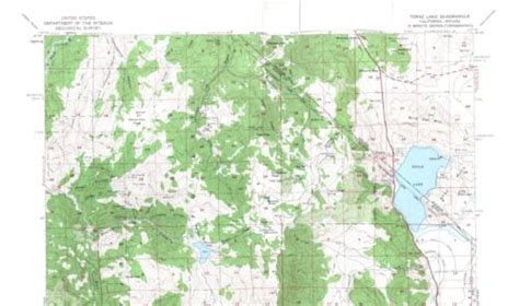 Topaz Lake Quadrangle California Nevada 1956 Topo Map Vintage USGS 15