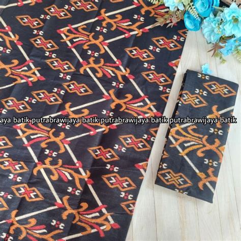 Jual Kain Batik Sogan Hitam Manis Primis Putrabrawijaya Keren Seragam