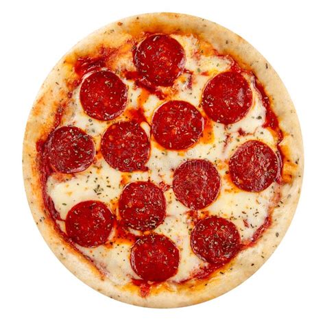 Pizza De Pepperoni Isolada Salame Imagem De Stock Imagem De Pizza