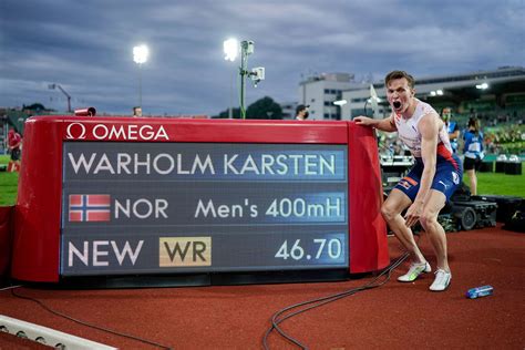 Norway’s Karsten Warholm breaks 400 hurdles world record | The Seattle ...