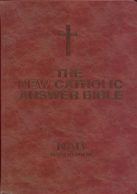 Nabre The New Catholic Answer Bible Leather Large Print Fireside