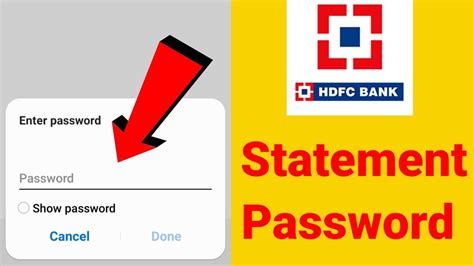 Hdfc Bank Statement Password Kya Hota Hai Hdfc Statement Pdf Password