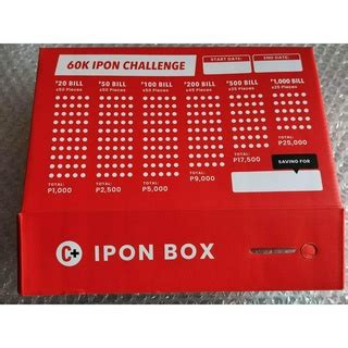 IPON BOX 60k Ipon Challenge C Ipon Box By Chinkee Tan Red Box Shopee