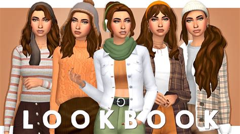 Fall Lookbook Sims 4 Create A Sim Full Cc List Youtube Sims 4 Images