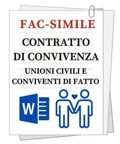 Contratto Di Convivenza Legge Fac Simile