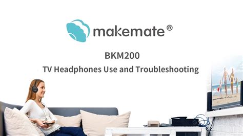 Makemate Bkm200 Tv Headphones Use And Troubleshooting Youtube