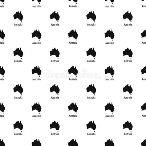 Mapa De Australia En El Vector Negro Simple Ilustraci N Del Vector