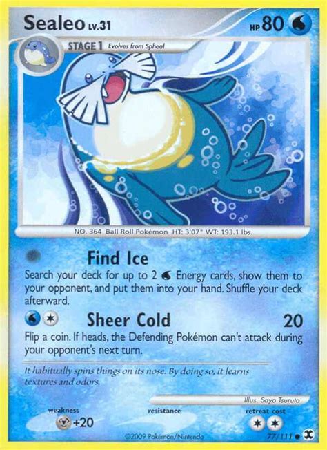 Sealeo pl2 77 Pokémon Card Database PokemonCard