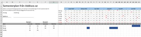 Ladda Ner Gratis Excel Mall F R Semesterplanering Addisco