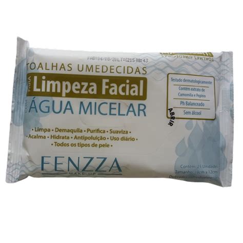 Toalhas Umedecidas De Limpeza Facial Com Água Micelar Fenzza Shopee