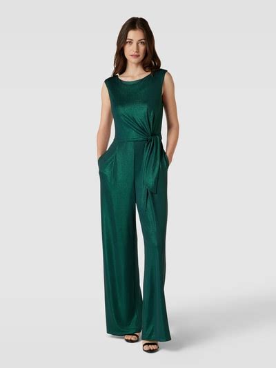 Vera Mont Jumpsuit mit Bindegürtel gruen online kaufen