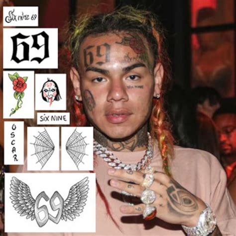 Tekashi 69 Temporary Tattoos 6ix9ine Temporary Tattoos | Etsy