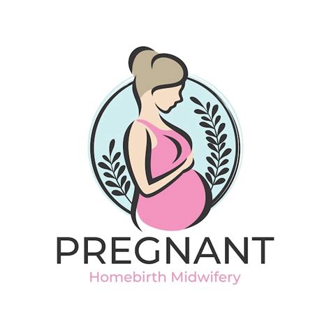 Premium Vector Pregnancy Woman Of Logo Design Simple Illustration