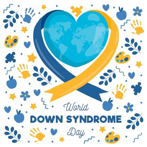 Premium Vector Hand Drawn World Down Syndrome Day Illustration With